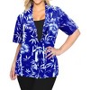 LA LEELA Women's Button Down Blouses Hawaii Shirt Short Sleeve Party Hawaiian Tropical Vacation Button Up Party Summer Holiday Shirts - 3 of 4
