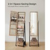 SONGMICS Jewelry Armoire Cabinet Floor Standing Lockable Jewelry Organizer Box Full-Length Mirror Bottom Drawer Shelf - 4 of 4