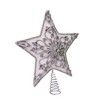 Kurt Adler 13.5-Inch 5-Point White and Silver Star Treetop - 2 of 4