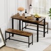 KTMBDW Dining Table Set for 4, Kitchen Table with Chairs, Rectangle Table with Metal Frame & MDF Board for Living Room, Small Apartment Saving Space - 2 of 4