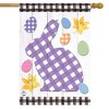 Briarwood Lane Easter House Flag 40x28 For Outdoor Checkered Spring Bunny For Easter House Flag - 2 of 4