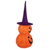 Northlight Pop Up Lighted Tinsel Stacked Jack-O-Lanterns Halloween Decoration - 30" - 4 of 4