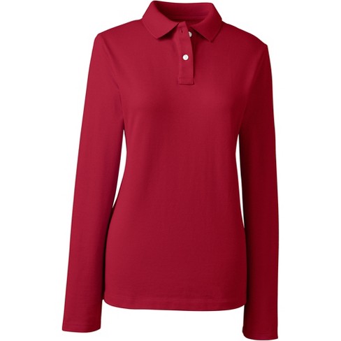 Womens red top polo shirt target