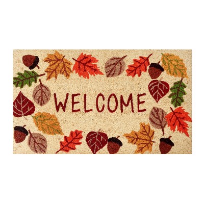 A1HC Natural Coir Doormat, 18" x 30", Heavy-Duty, Non-Slip PVC Backing Entrance Mat