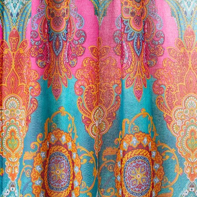 Mackenzie Bohemian Cotton Drape Panel - Blue, 55x84in