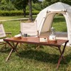 SKONYON Portable Heavy-Duty Aluminum Camping Table Folding Picnic Table Embedded Design Table with Carry Bag - 2 of 4