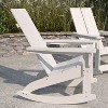 Merrick Lane Set of 2 Wellington UV Treated All-Weather Polyresin Adirondack Rocking Chair for Patio, Sunroom, Deck and More - image 4 of 4
