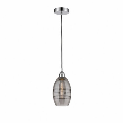 Vaz - 1 Light Cord Hung Mini Pendant In Industrial Style-8.13 Inches Tall and 5.88 Inches Wide