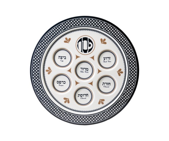 12in Shulsinger Judaica Melamine Seder Plate