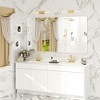 Apmir Rectangular Aluminum Alloy Framed and Tempered Glass Wall Bathroom Vanity Mirror in Matte Black/ Gold/ Silver/ Brown - 2 of 4