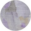 Lavender And Gray Abstract Washable Indoor Outdoor Area Rug - 4 of 4
