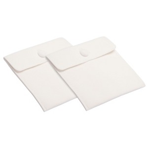 Unique Bargains Velvet Snap Button Dense Stitches Jewelry Bag 2 Pcs - 1 of 4