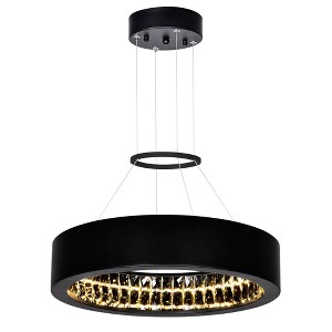 CWI Lighting Rosalina LED Chandelier With Matte Black Finish - 1 of 3