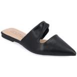 Journee Collection Womens Enniss Open Side Pointed Toe Mule Flats