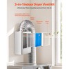 VEVOR 3-in-1 Indoor Dryer Vent Kit,Premium ABS Material Fits 4 inch Exhaust Port,Smart Overheating Reminder Exhaust Hood&Easy-to-Detach Mesh Cap,White - 3 of 4