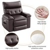 Recliner Chair for Adults, PU Leather Electric Rocker Recliner, 270 Degree Swivel Chair with Side Pocket, Modern Massage Sofa for Living Room Bedroom - 2 of 4