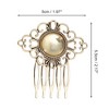 Unique Bargains Women's Portable Circle Side Comb Vintage Gold Tone 1 Pc - 2 of 4