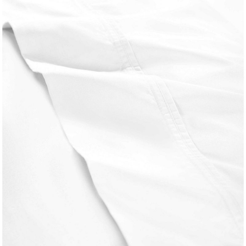 Organic Cotton 300 Thread Count Percale Extra Deep Pocket Bed Sheet Set by Blue Nile Mills, 3 of 7