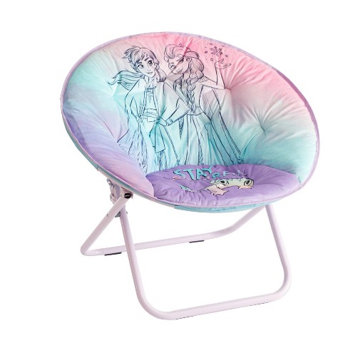 Disney Frozen 2 Ombre Pastel Folding Saucer Kids Chair Purple