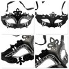 Unique Bargains Electroplated Half-face Party Mask 1 Pc - 3 of 4