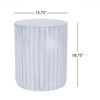 VisioGear Patio End Tables, 15 Inch End Tables for Patio, Garden Small Accent Decorative Stool, Tree Stump Stool, Gray, 15.75"*15.75"*18.75" - 2 of 4