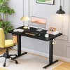 MAYEERTY 55in Computer Desk with Storage, Modern Writing Desk with Fabric Drawers for Home Office, Black - 2 of 4