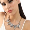 SOHI Women's Crystal Silver Chunky Crystal Statement Necklace - 4 of 4