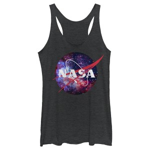 Women's NASA Mix Galaxy Style Logo Racerback Tank Top - 1 of 3