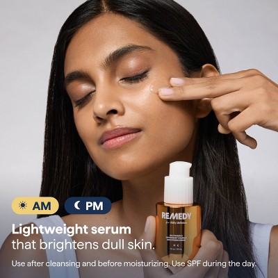 Remedy Skin 15% Vitamin C Complex Brightening Antioxidant Serum for Daily Defense with Ferulic Acid, Ectoin, Hyaluronic Acid - 1 fl oz.