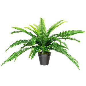 Northlight Potted Artificial Tall Green Boston Fern Plant - 17.5" - 1 of 4