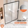 VEVOR Semi-frameless Shower Door,57.7-59Wx70 H in,Shower Sliding Glass Door with 1/4 in(6mm) Tempered Glass,Waterproof Shatterproof,Matte Black&Clear - 4 of 4