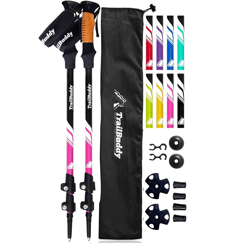 TrailBuddy Trekking Poles for Hiking - Set of 2 Collapsible Walking Sticks - Camping Accessories, 1 of 7