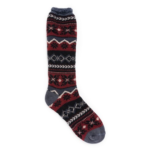 MUK LUKS Unisex One Size Fits Most Heat Retainer Socks Multicolored (P