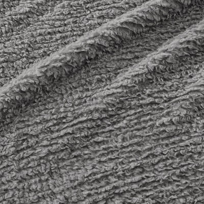 King Size Gray Fleece Reversible Blanket with Velvet Binding
