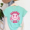 Simply Sage Market Teacher Life Leopard Smiley Face Garment Dyed Tee - 3 of 4