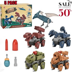 Infurnic Doll Playsets Take Apart Dinosaur Toys with 5 Types, Safe Materials and Easy Assembly, Multicolored, 4.72"*1.97"*3.35" - 1 of 4