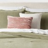 14"x20" Luxe Velvet Oblong Decorative Pillow Mauve - Threshold™: Indoor Polyester Fiber Filled, Knife Edge Design - 2 of 4