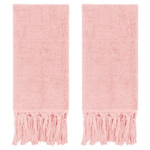 REGALWOVEN Bathroom Cotton Absorbent Soft Decorative Turkish Hand Towels with Tassel 14" x 30" - 1 of 4