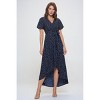 WEST K Women's Woven Georgia Faux-Wrap Dress with High-Low Hem and Tie Waist - 2 of 4