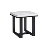 Lucca Marble Top End Table White/Black - Steve Silver Co.: Rectangle Accent Table, Faux Marble, Wood Legs - 2 of 3