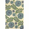 Jellybean Blue Marigolds – Beautiful Indoor/Outdoor Rug with Floral Design, Durable, Fade-Resistant & Washable - 4 of 4