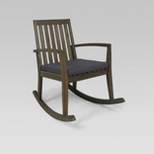 Montrose Acacia Wood Patio Rocking Chair Gray - Christopher Knight Home