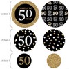 Big Dot of Happiness Adult 50th Birthday - Gold - Birthday Party Giant Circle Confetti - Party Decorations - Large Confetti 27 Count - 2 of 4