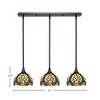 Toltec Lighting Any 3 - Light Chandelier in  Dark Granite with 7" Ivory Cypress Art Glass Shade - 2 of 2