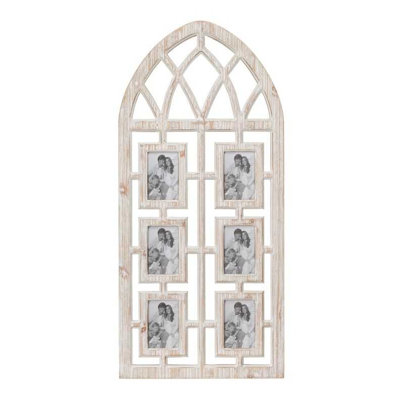 Wood 6 Slot Wall Photo Frame with Window Arch Shape Light Brown - Olivia &#38; May, 5 of 17