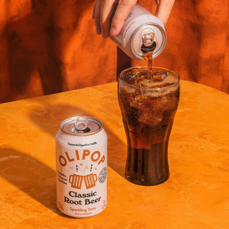 OLIPOP Classic Root Beer Prebiotic Soda - 12 fl oz, 2 of 12
