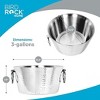 BirdRock Home Hammered Double Wall Round Beverage Tub - 3 Gallons - Silver - 2 of 4