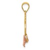 Black Bow Jewelry 14k Rose and Yellow Gold Pineapple Plumeria Pendant - 2 of 4