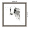 Amanti Art Cow II Dark Square by Avery Tillmon Canvas Wall Art Print Framed 16-in. x 16-in. - 4 of 4