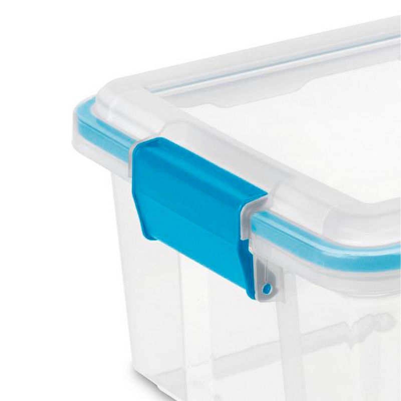Sterilite Multipurpose 12 Quart Plastic Storage Container Tote Box with Secure Gasket Sealed Latching Lids for Home and Office Organization, 4 of 8